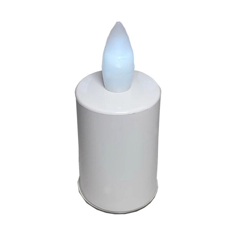 BC LED MÉCSES,FEHÉR, OPÁL LÁNG,ELEMMEL 