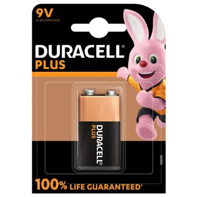DURACELL PLUS ALKÁLI 9V ELEM 1 DB