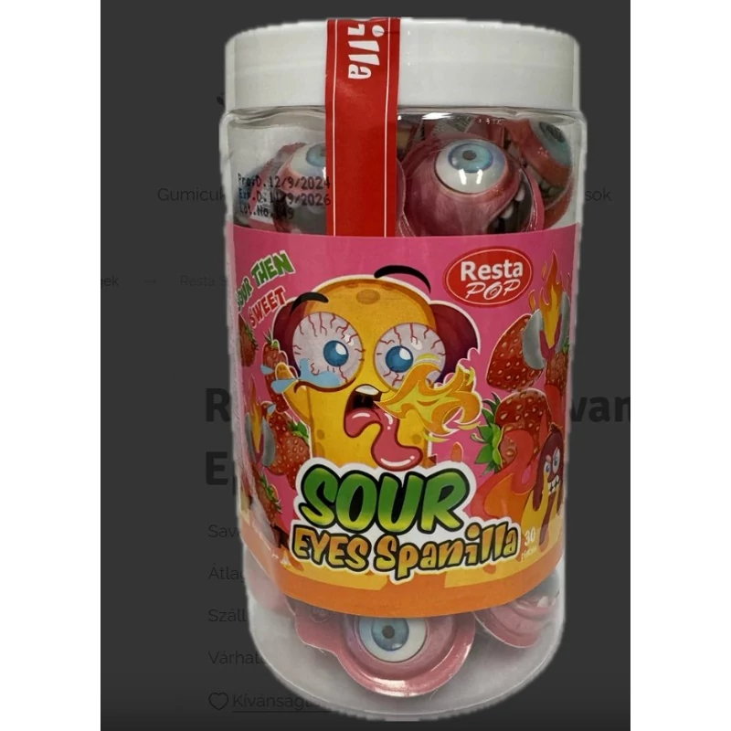 SPANILLA PUNJENE GUMENE KUGLICE S OKUSOM JAGODE 10G