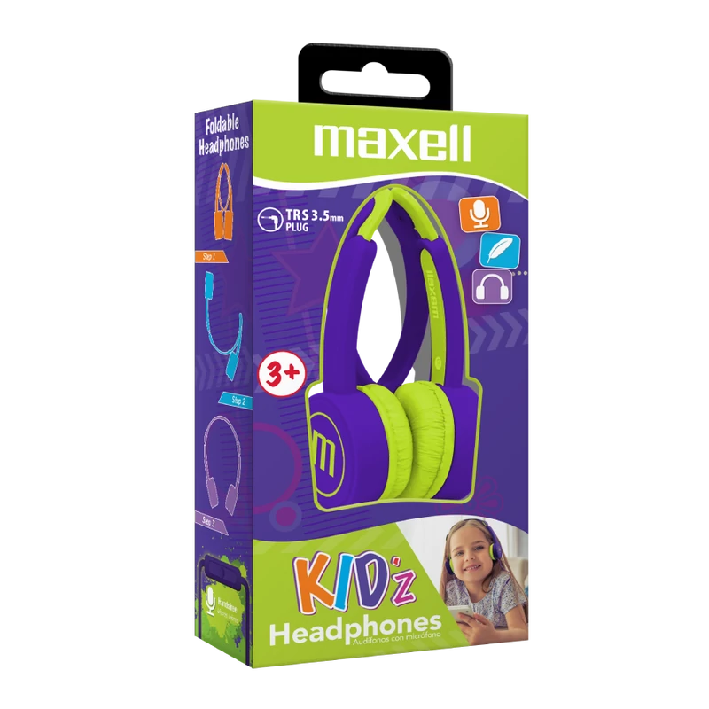 MAXELL KIDS HEADPHONES PINK