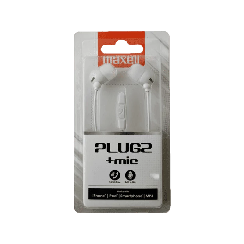 MAXELL HEADSET 3,5MM SZILIKONOS FEHÉR