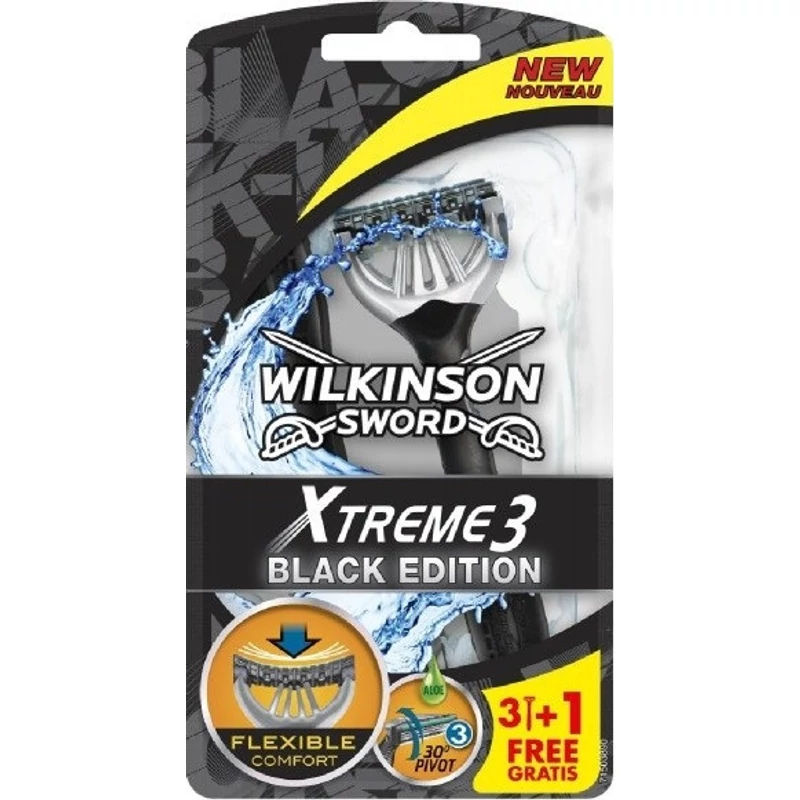 WILKINSON XTREME3 BLACK 3+1KOM BRITVA