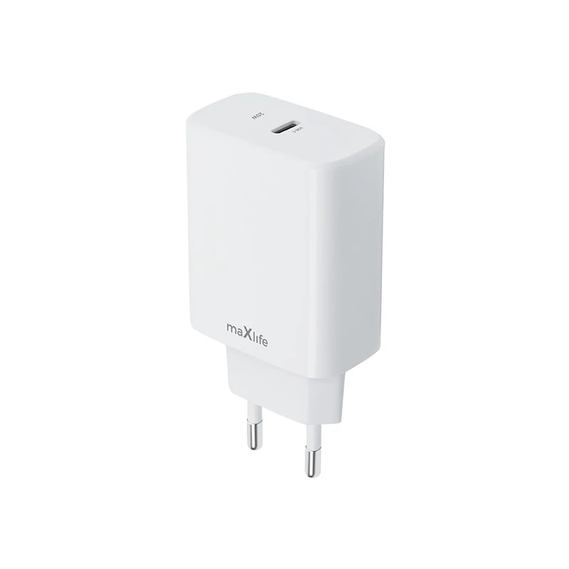 MAXLIFE TÖLTŐ PD/QC 20W USB-C+USB FEHÉR