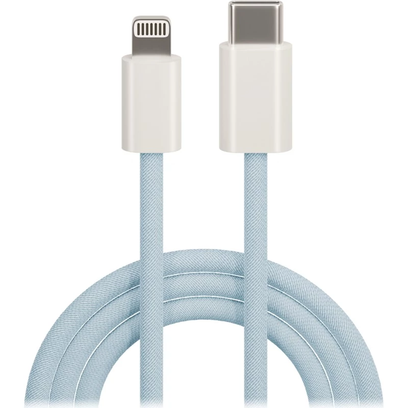 MAXLIFE LIGHTNIGHT KÁBEL KÉK SZŐTT 1M