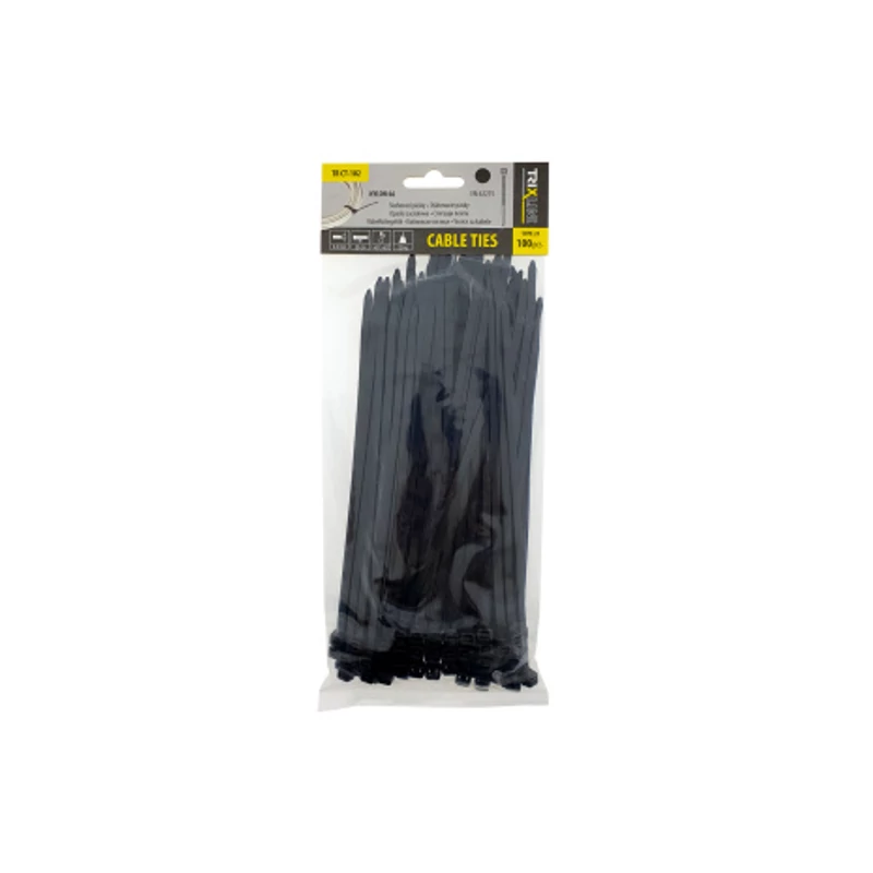 TRIXLINE KÁBELKÖTEGELŐ  200*4,8mm BLACK