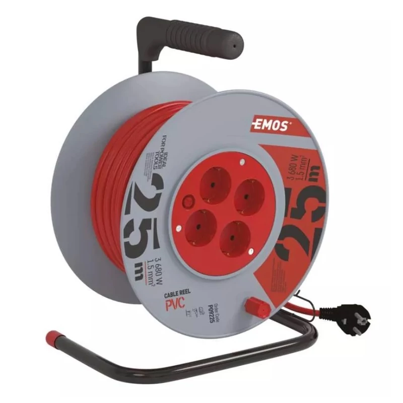 EMOS BUBANJ ZA KABEL PVC 4 UTIČNICE 25 M 1.5MM2