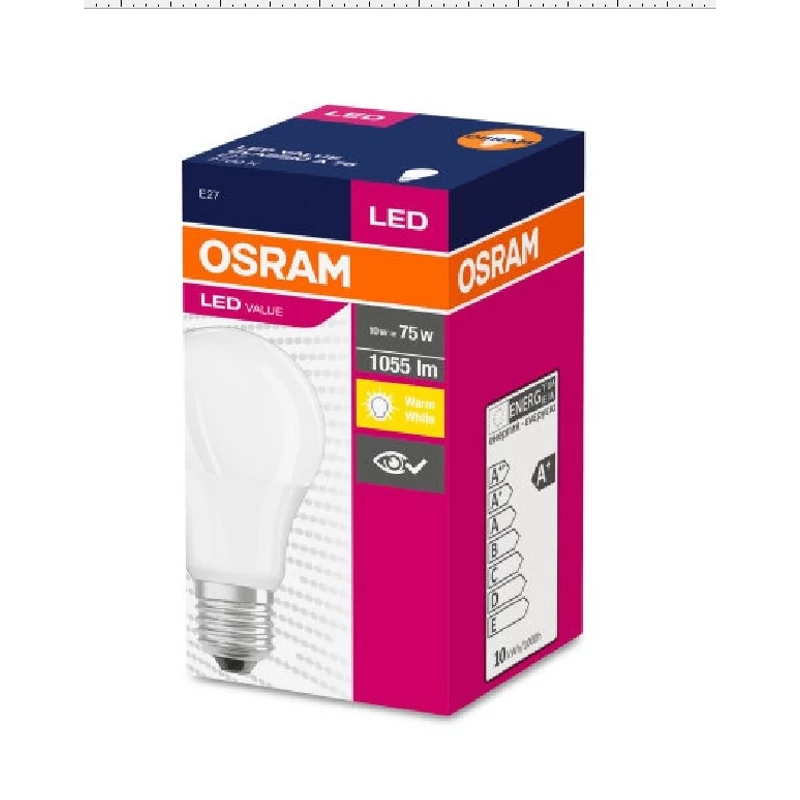 OSRAM LED KRUŠKA MAT 75 10W/827 E27