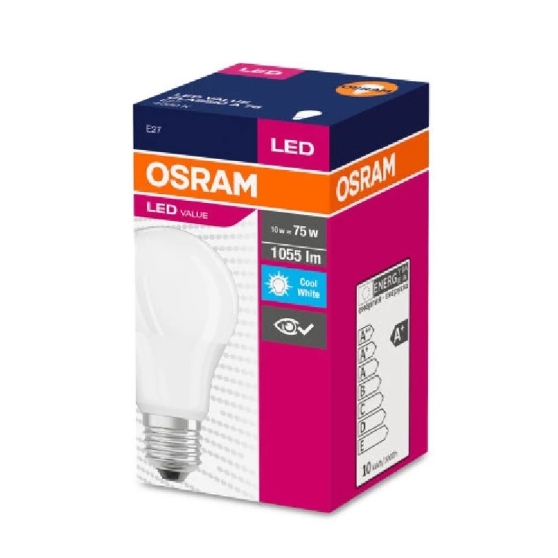 OSRAM LED KÖRTE MATT 75 10W/840 E27