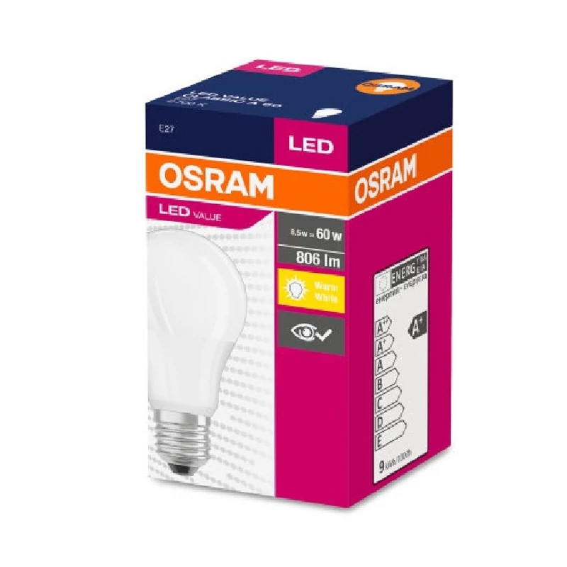 OSRAM LED KRUŠKA MAT 60 8,5W/827 E27
