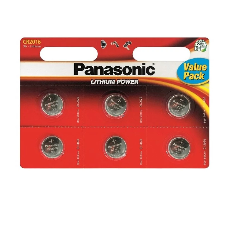 PANASONIC LÍTHIUM CR2016 6DB 