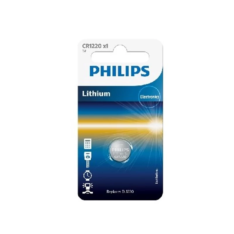 PHILIPS LITHIUM CR1220 3V 1DB