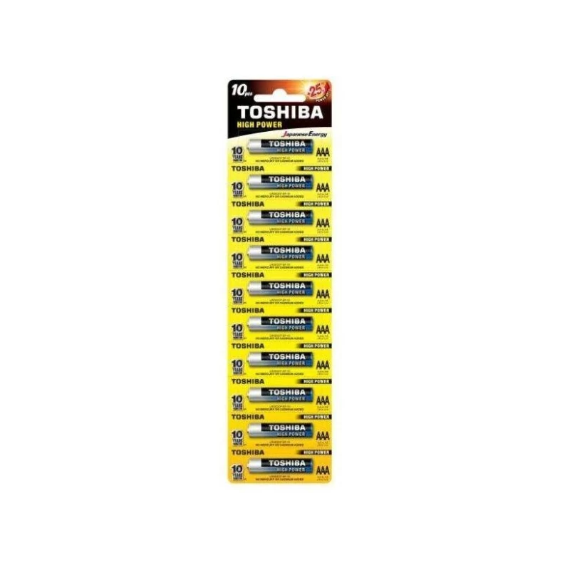TOSHIBA HIGH POWER ALKALINE MICRO 10PCS/LV