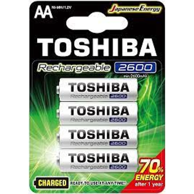 TOSHIBA PUNJIVA BATERIJA 4KOM AA 2600 mAh