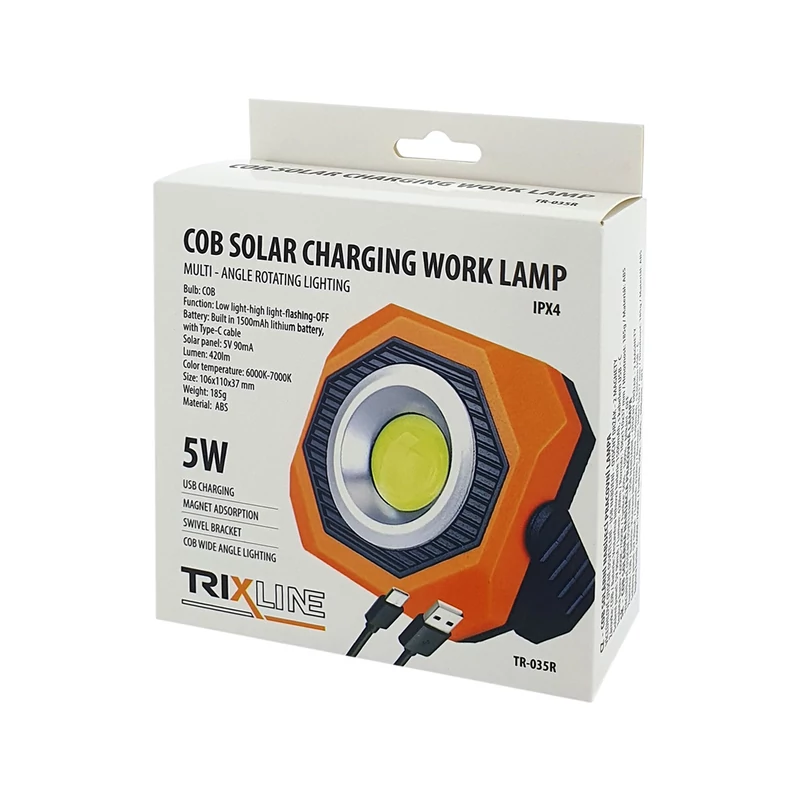 TRIXLINE SOLAR WORK LAMP 5W 420LM