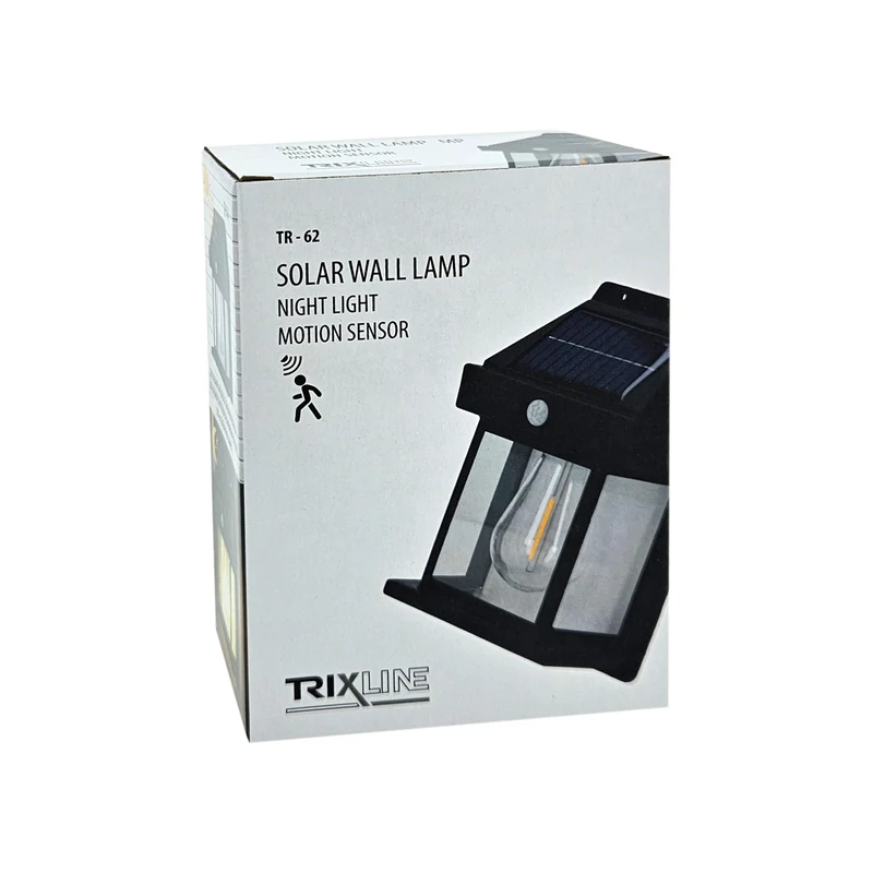 TRIXLINE SOLARNA LED SVJETILJKA SENZER POKRETA CRNI