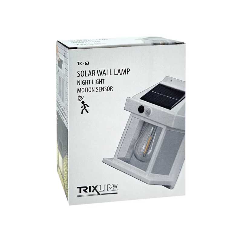 TRIXLINE SOLAR LED LÁMPA MOZGÁSÉRZ. FEH