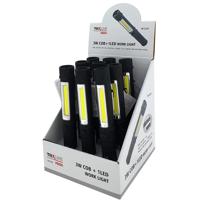 TRIXLINE LED ZSEBLÁMPA 3W+1W 150LM
